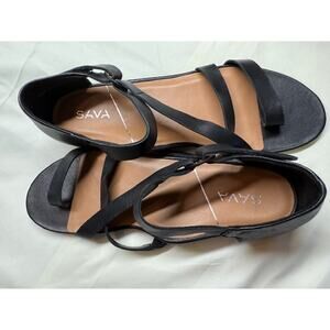 Sava Chelsea Sandals Black Leather Memory Foam Adjustable EU 39 / US 8.5–9